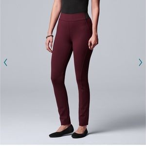 🆕 NWT Simply Vera Vera Wang Port Royale High Rise Faux Suede Leggings Size M